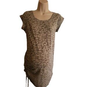 Oh Baby by Motherhood NWT Heather Gray Maternity Blouse Size Medium 100% Cotton